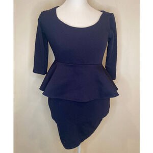 alice and olivia side peplum dress Alice & Olivia Maddy Leather Peplum, Pencil Dress. New